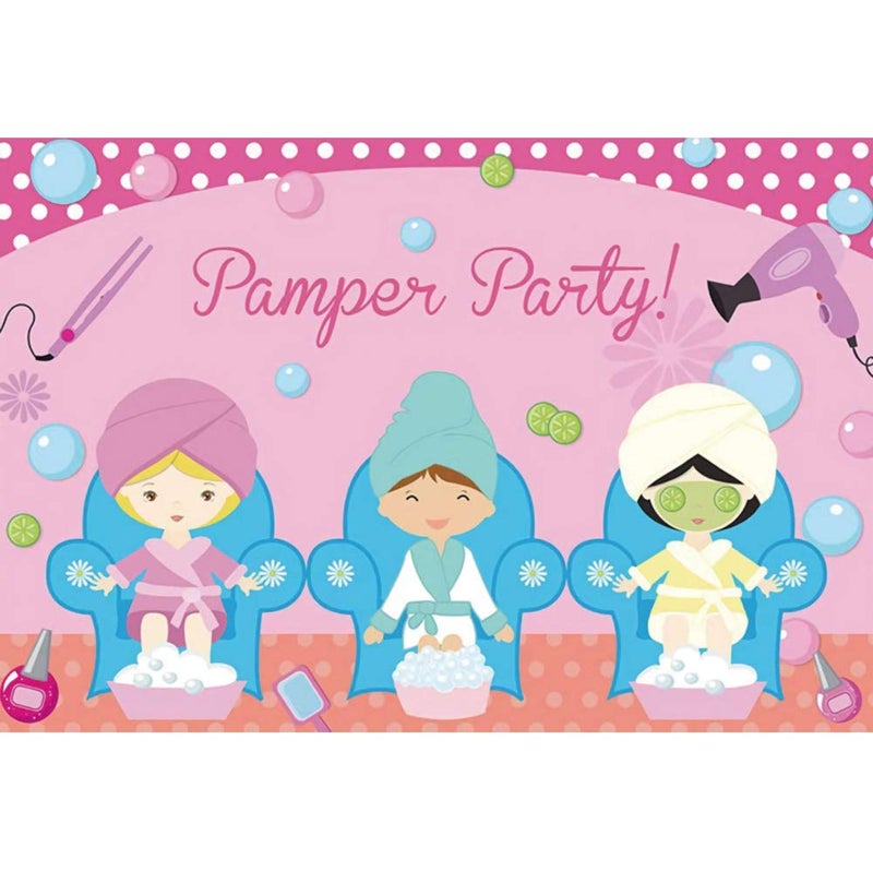 Baocicco 5x3ft Pamper Party Backdrop Beauty Theme Party Decoration Bubbles Foot Bath Pink Background SPA Birthday Party Supplies Cosmetic Party Decoration SPA Theme Party Girl Lady Portrait Video - Image 1